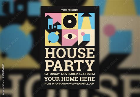 House Party Flyer Stock Template | Adobe Stock