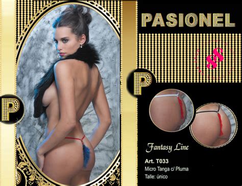 Micro Tanga Con Pluma Trasera Sexy Line Pasionel SexFun Sex Shop