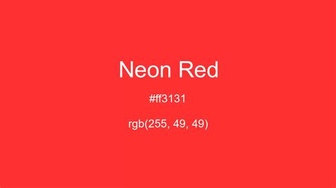 Neon Red Color, Hex and RGB values | CSSColors.com