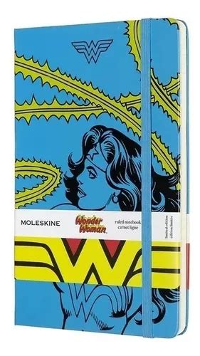 Cuaderno Moleskine Wonder Woman Azul Rayado Grande Mercadolibre