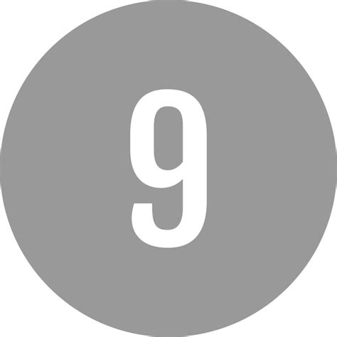Premium Vector Gray Round Number Icons