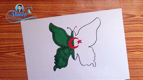 رسم علم الجزائر رسم عيد النصر رسم عيد الاستقلال الجزائري رسم