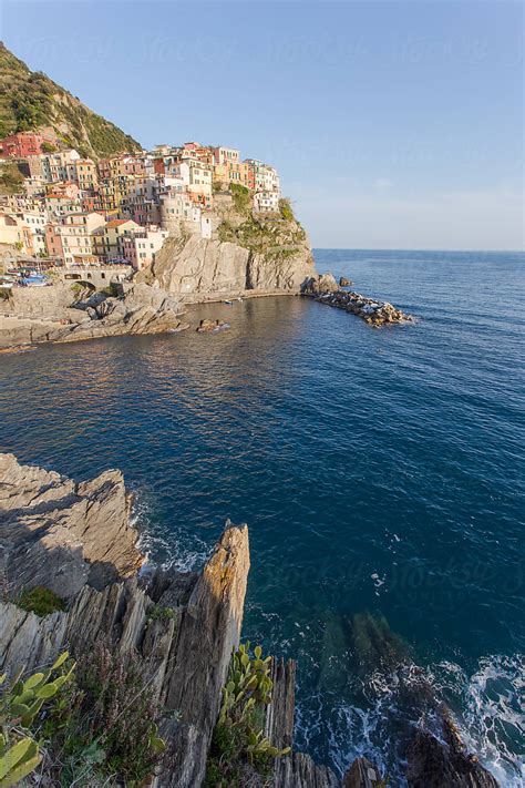 Colorful Village On The Rocks By Stocksy Contributor Marcin Sobas