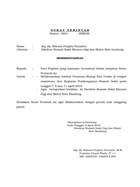 Surat Perintah Lembur Pdf