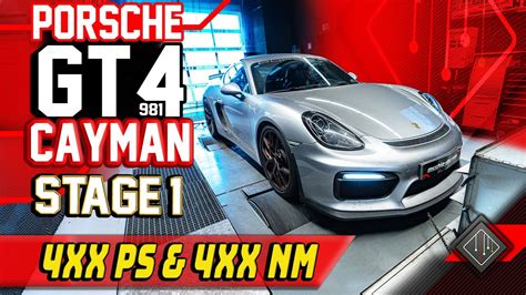 Porsche Cayman 981 GT4 Software Stage 1 Chiptuning Dyno 100 200