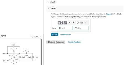 Solved Find The Equivalent Capacitance With Respect To The Chegg