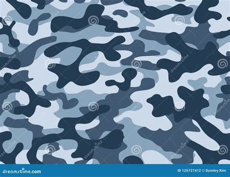 Texture Military Camouflage Repeats Seamless Army Blue Hunting Print