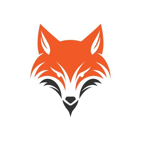 A Minimalistic Abstract Fox Head Logo In A Simple Flat Design Style