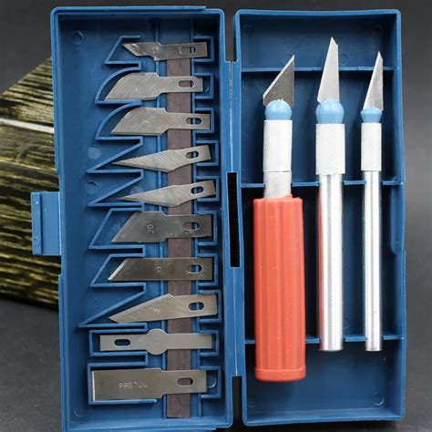 13pcs Engraving Knives Beginner Craft Knife Set 3 Handles And 13 Blades