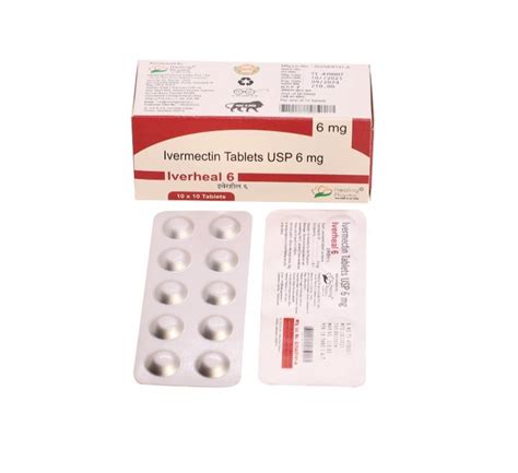 Ivermectin 6 Mg Iverheal Tablets USP Healing Pharma At Rs 55 Strip Of