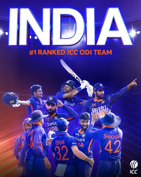 ICC On Twitter The New No 1 Team In The MRFWorldwide ICC Men S ODI