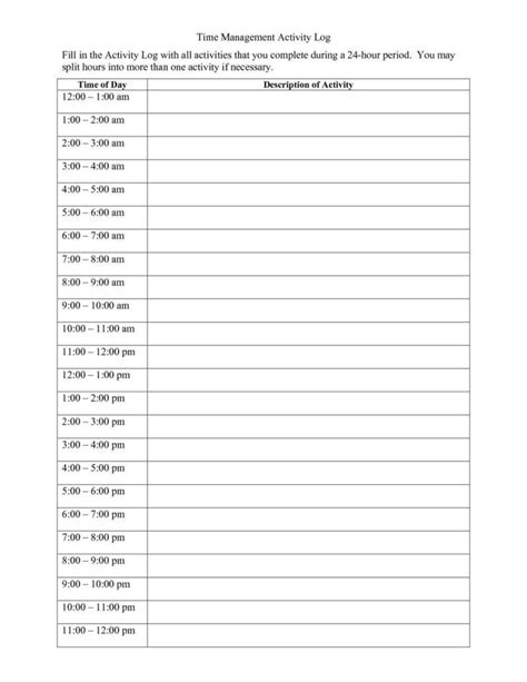 Time Management Spreadsheet Template | Time management, Spreadsheet template, Time sheet printable