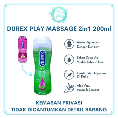 Jual Lubricant Durex Play Massage 2 In 1 Aloe Vera 200 ML Pelumas Pria