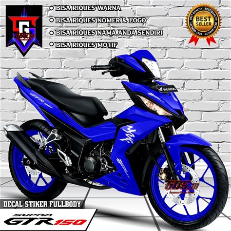 Jual Decal Supra GTR 150 Fullbody Stiker Decal Honda Supra GTR150