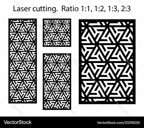 Cnc Decorative Pattern Jali Design Interior Vector Image