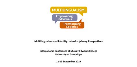 Multilingualism and Identity: Interdisciplinary Perspectives | CEL