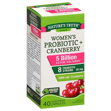 Nature's Truth Women's Probiotic + Cranberry Vegetarian Capsules - Shop ...