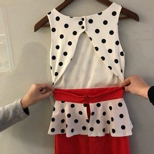 A Gaci Dresses Nwt Agaci Polka Dot Dress W Keyhole Back Poshmark