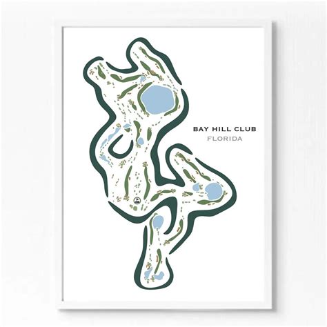 Bay Hill Club Is Located In Orlando Florida This Unique Watercolor Style Golf Course Maps Are