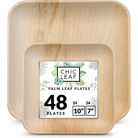 Amazon Better Than Bamboo 50 8 Disposable Square Palm Leaf Plates