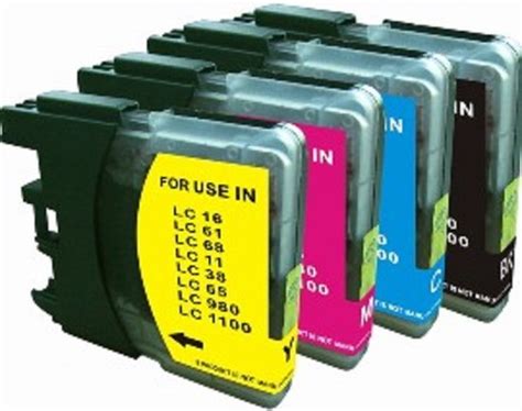 Huismerk XL Brother Inkt Cartridge Lc1100 Lc980 Multi Pack Van 4 Stuks