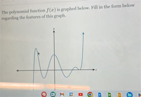 The Polynomial Function Fx Is Graphed Below Fill In The Form Below Regarding The Featu Algebra