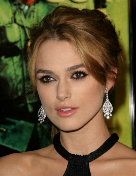 Keira Knightley Wearing Her Long Hair Half Up And Half Down