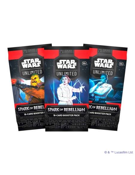 Star Wars Unlimited Spark Of The Rebellion Booster Box 24 English