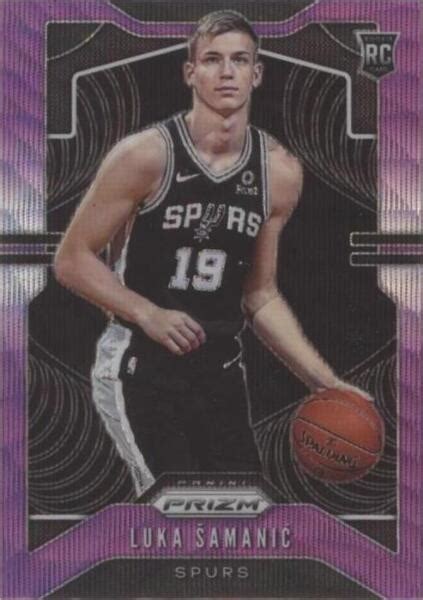 2019 20 Panini Prizm Rookie Purple Wave Prizm 265 Luka Samanic RC