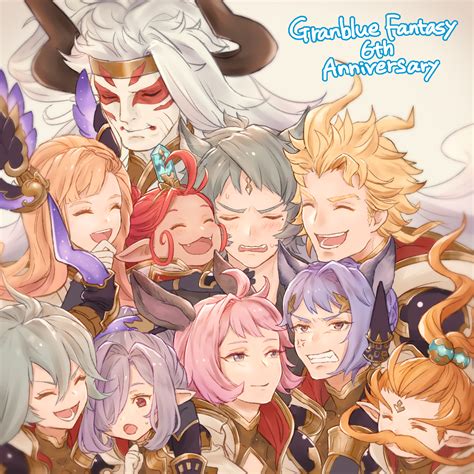 Tweyen Threo Niyon Tien Seofon And 5 More Granblue Fantasy Drawn