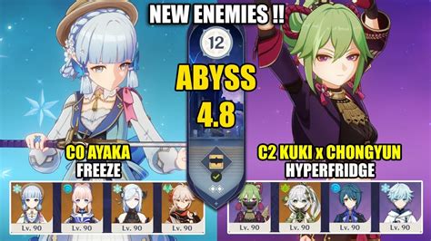 New Spiral Abyss 4 8 C0 Ayaka Freeze C2 Kuki Chongyun Hyperfridge