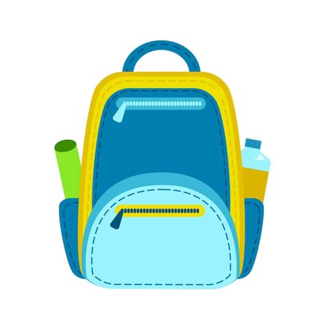 Mochila De Viajero En Estilo De Dibujos Animados Ilustraci N Vectorial