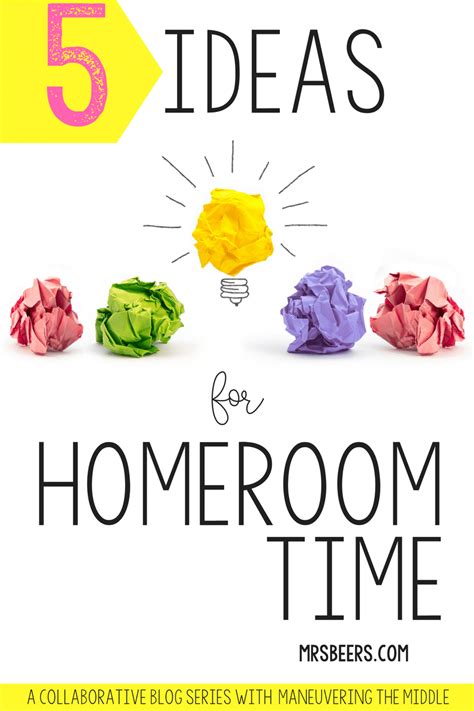 5 Activities for Middle School Homeroom and Advisory Time