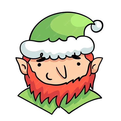 クリスマスのエルフのイラスト。デザイン ベクトル漫画のキャラクター プレミアムベクター