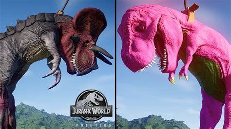 Ultimasaurus Vs Pink Tyrannosaurus Rex Giant Robotic Dinosaurs Jurassic