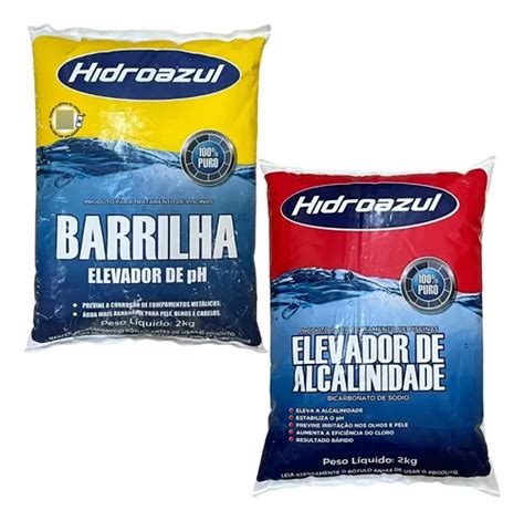 Kit Elevador Alcalinidade Barrilha Piscina 2kg Hidroazul MercadoLivre