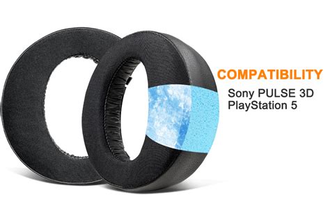 Soulwit Cooling Gel Earpads Replacement For Sony Playstation 5 Pulse Ps5 3d Wireless Headset