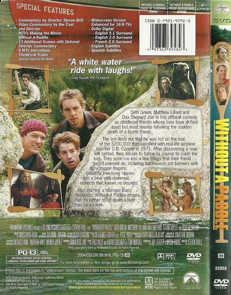 Without A Paddle DVD Seth Green Matthew Lillard Dax Shepard Burt ...