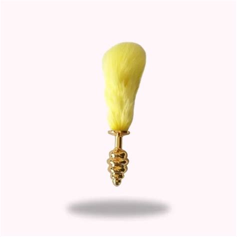 Plug Queue De Lapin Jaune Version Luxe Plug Anal Fr