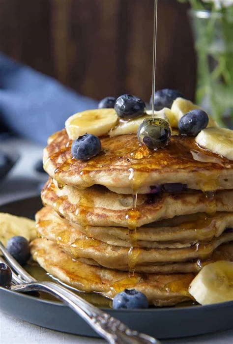 Blueberry Banana Pancakes • The Crumby Kitchen