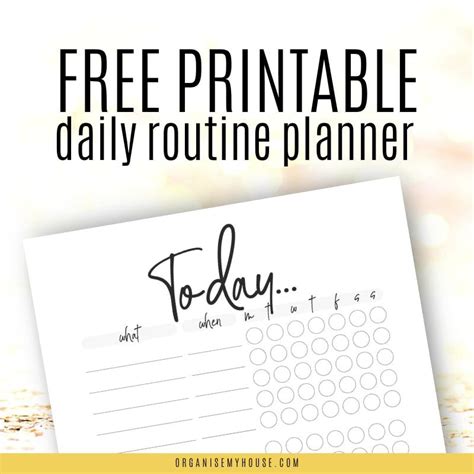 Free Printable Daily Routine Chart For Adults (A4 / Letter)