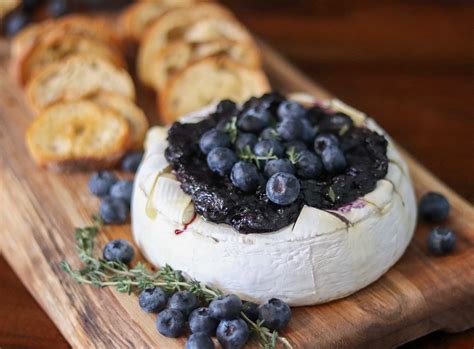 Baked Brie With Blueberry Maple Jam