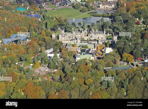 Aerial View Of Alton Towers In Staffordshire Stock Photo Royalty Free
