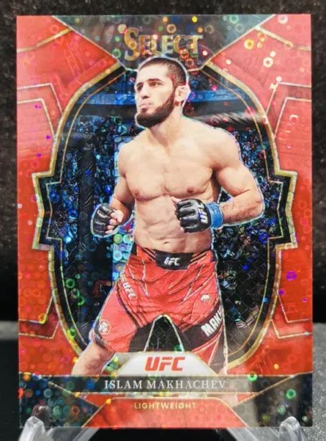 2023 PANINI SELECT UFC Islam Makhachev Concourse Red Disco Prizm 99 94