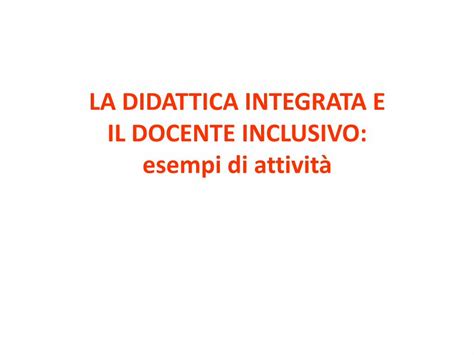 Pdf La Didattica Integrata E Il Docente Inclusivo Didattica