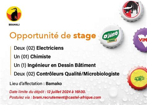 Bramali Recrute Plusieurs Stagiaires H F Y A Bara Offres D Emplois