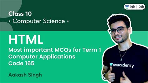 Class 10 Html Most Important Mcqs For Term 1 Computer Applications Code 165 Aakash Singh