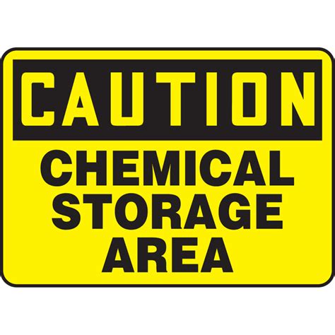 Accuform Nmc Caution Chemical Storage Area Safety Sign