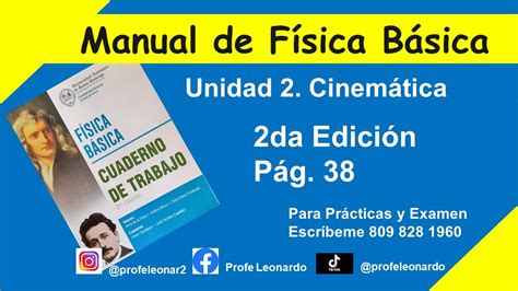 MANUAL DE FISICA BASICA UASD PAGINA 38 YouTube