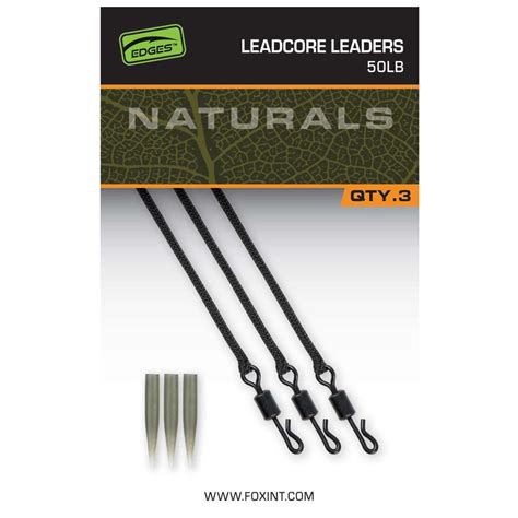 Fox Naturals Leadcore Leaders 75cm 50lb 3 Karpfenrigs